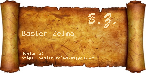 Basler Zelma névjegykártya